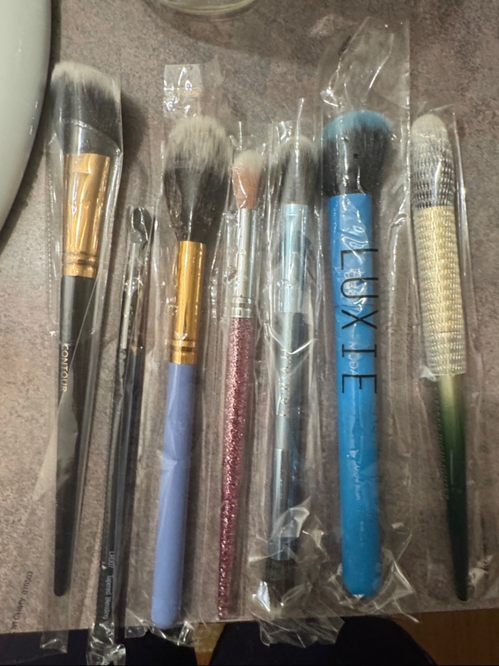 Multicolor Makeup Brushes